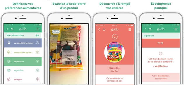 application kwalito aliments scanner