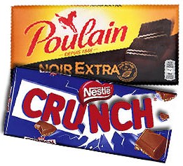 comparatif chocolat Crunch et Poulain