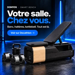 Smart Bench Domyos : banc, haltères et kettlebell réunis, voir sur Decathlon